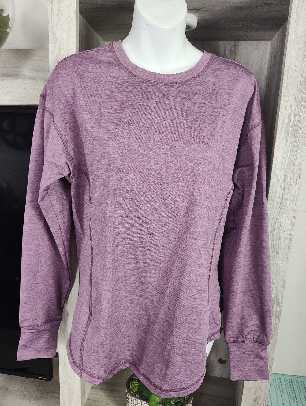 Lauren Ralph Lauren Lightweight Long Sleeve Pullover - Mauve SZ Small Sample Pc